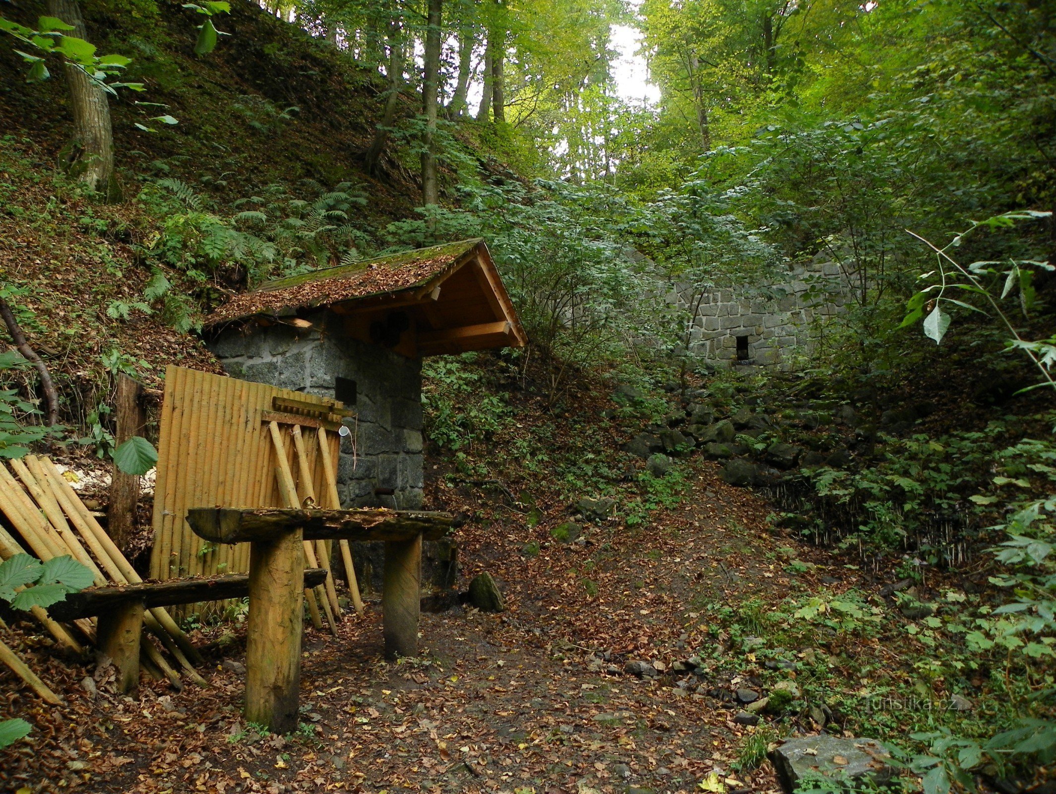 Surrounding wells under Včelín