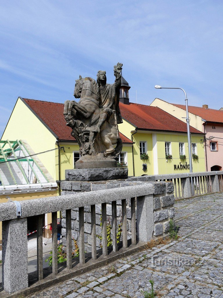 Olešnice, staty av St. Wenceslas