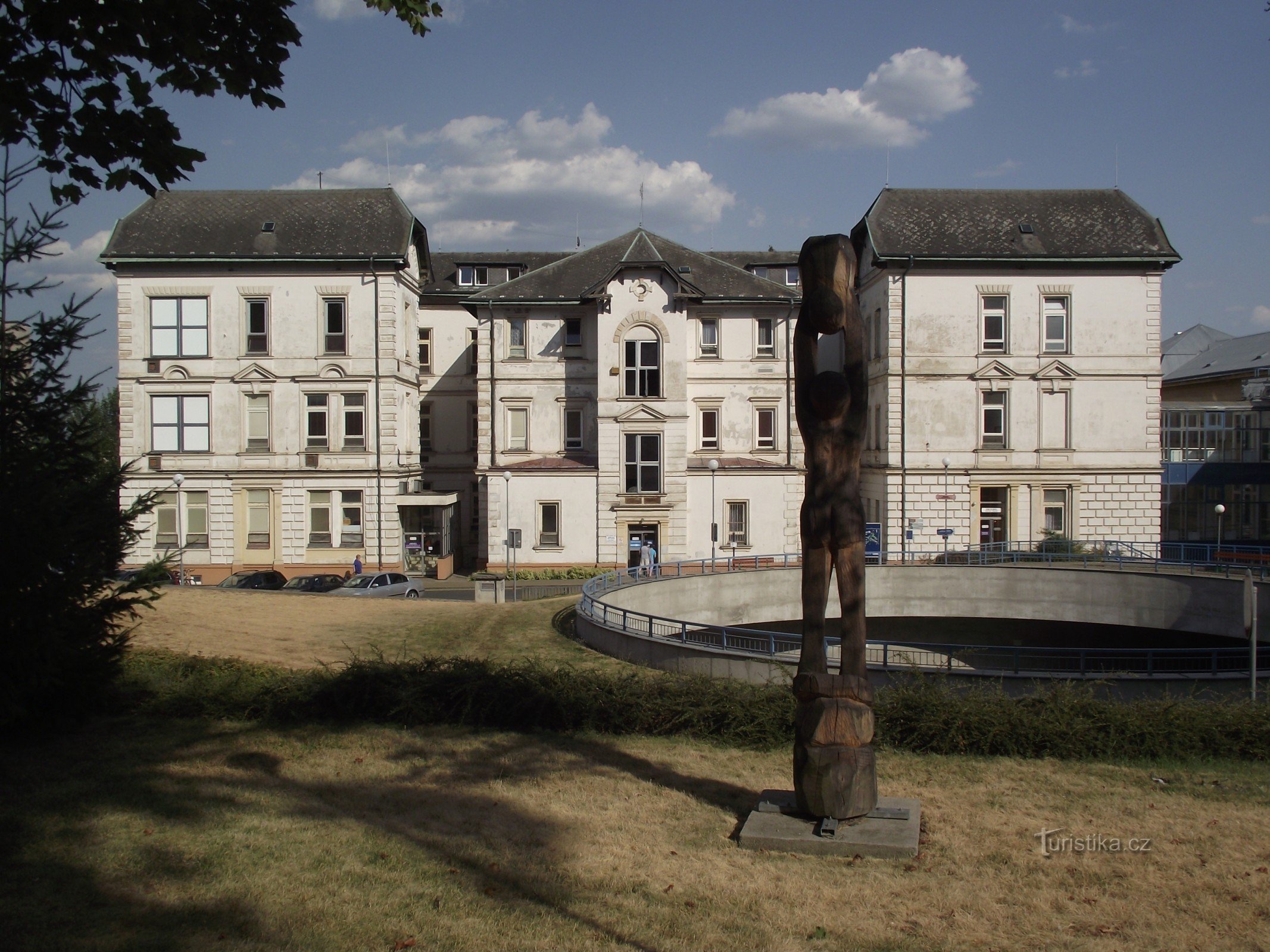 Olomouc - edificio histórico de la clínica de ojos (FNOL - ojo, ENT)