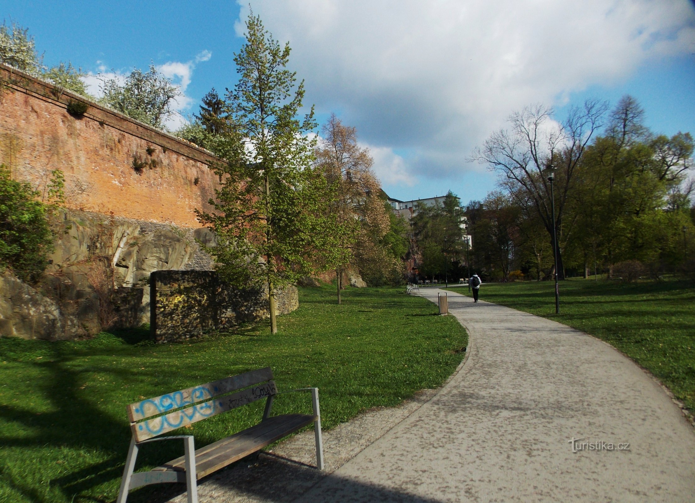 Olomouc, séta a városi parkban - Bezručovy sady