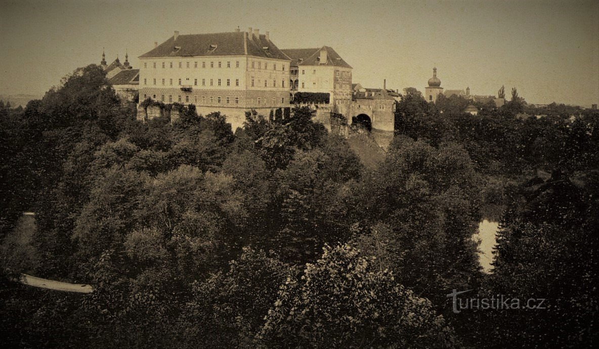 Opočenský zámek před 1. světovou válkou