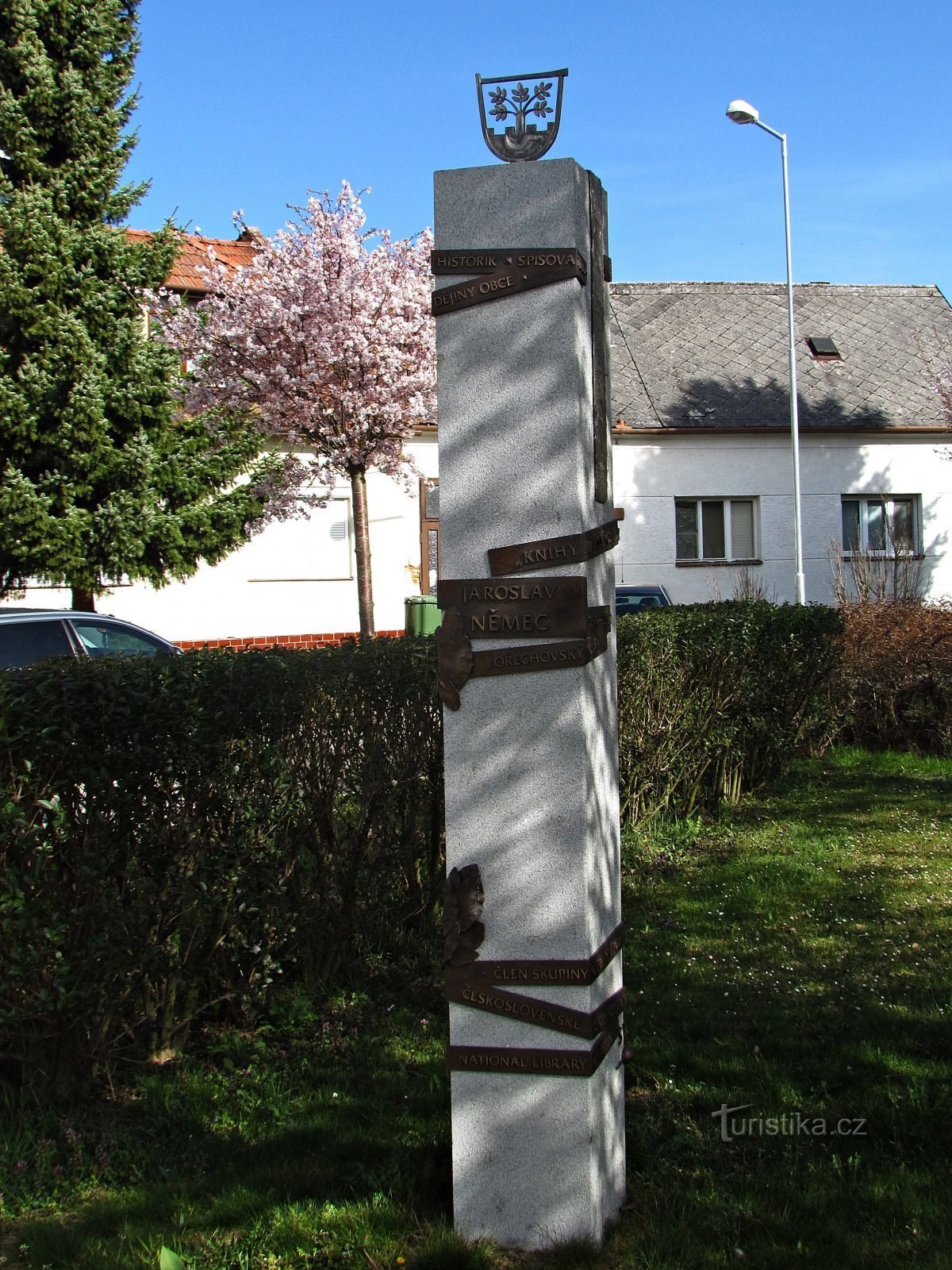 Ořechov - monument över Jaroslav Němek