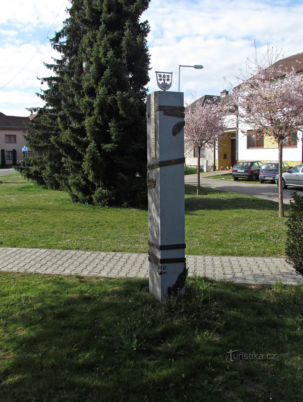 Ořechov - monument över Jaroslav Němek