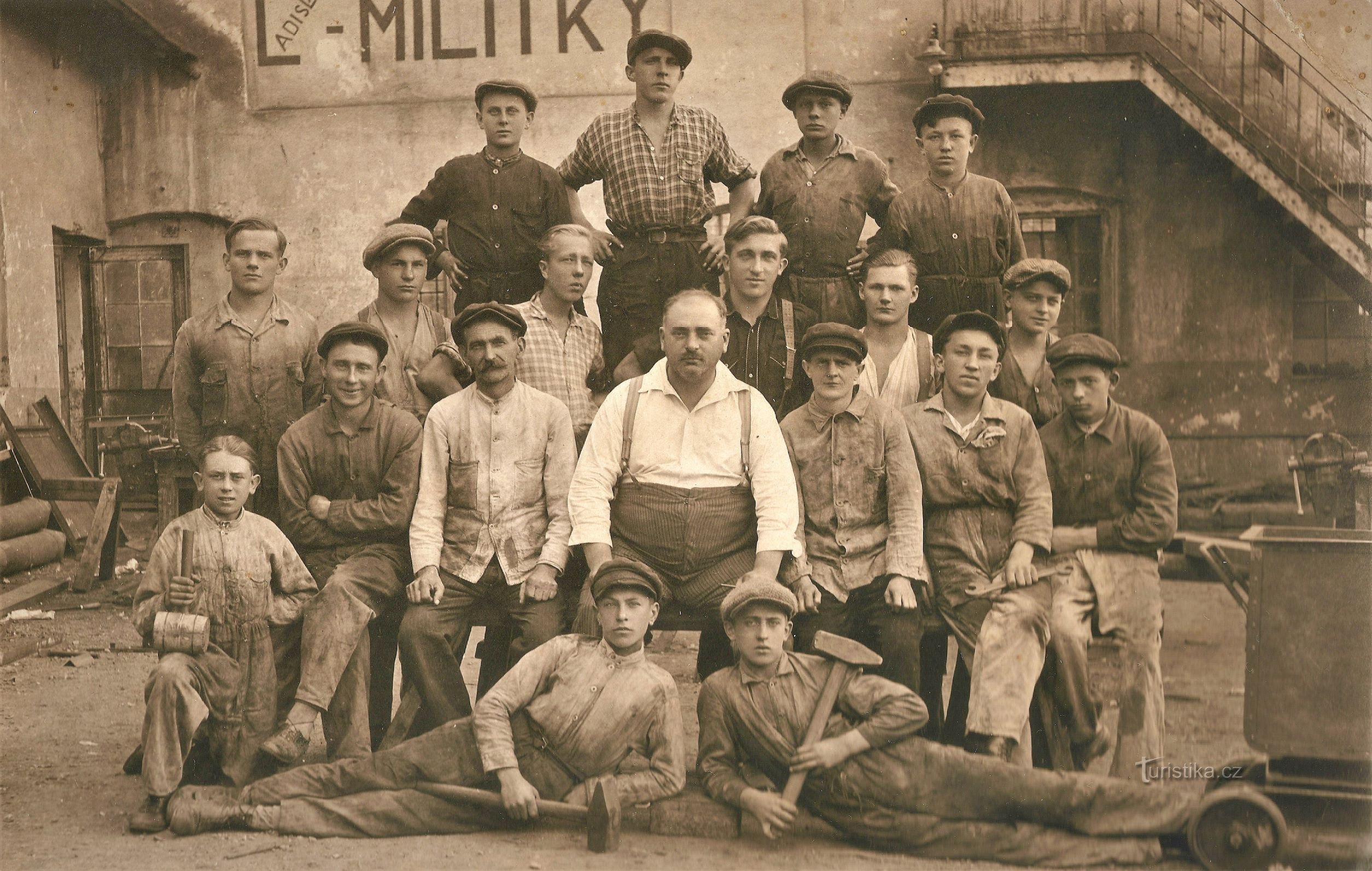 Ladislav Militký cég munkatársai az 30-as évek elejétől