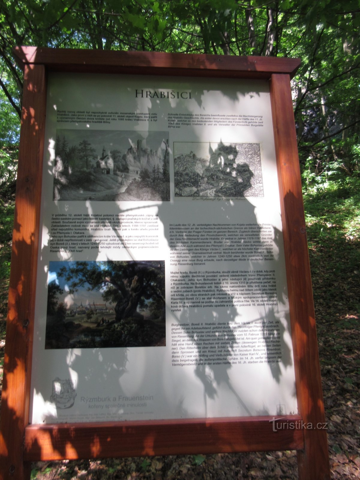 Osek - educatieve route Door de natuur en geschiedenis van Osek door Osek Castle (Rýzmburk)