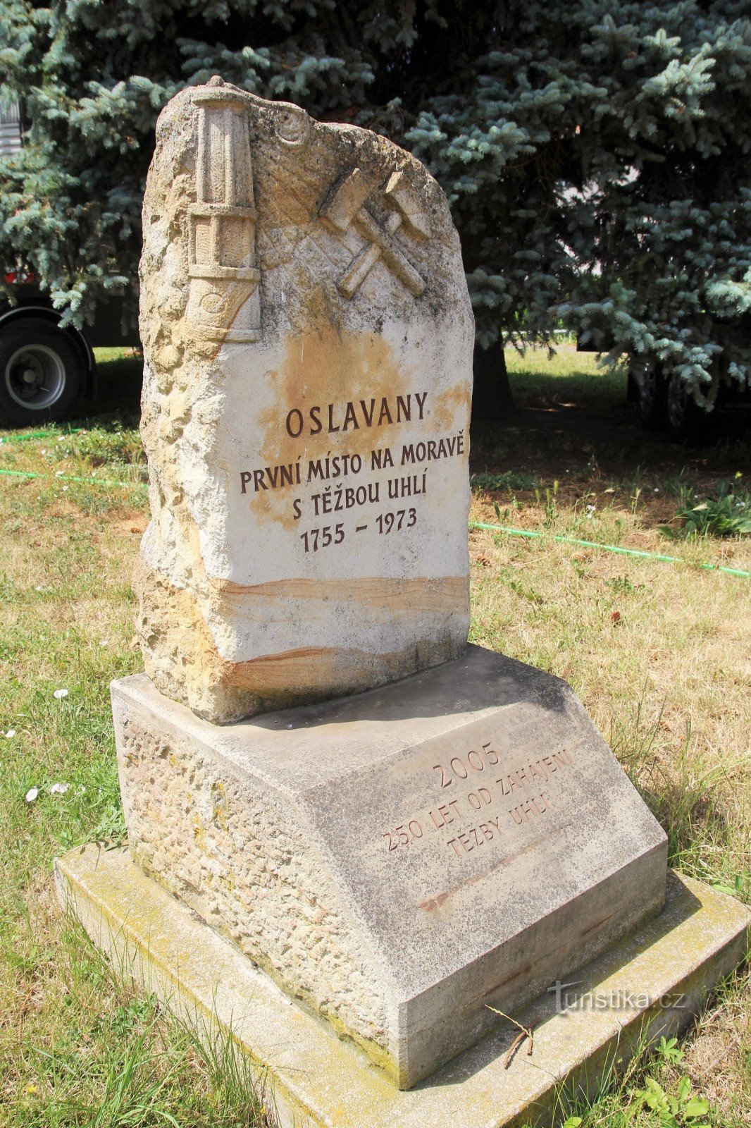 Oslavany - un monument la prima exploatare a cărbunelui