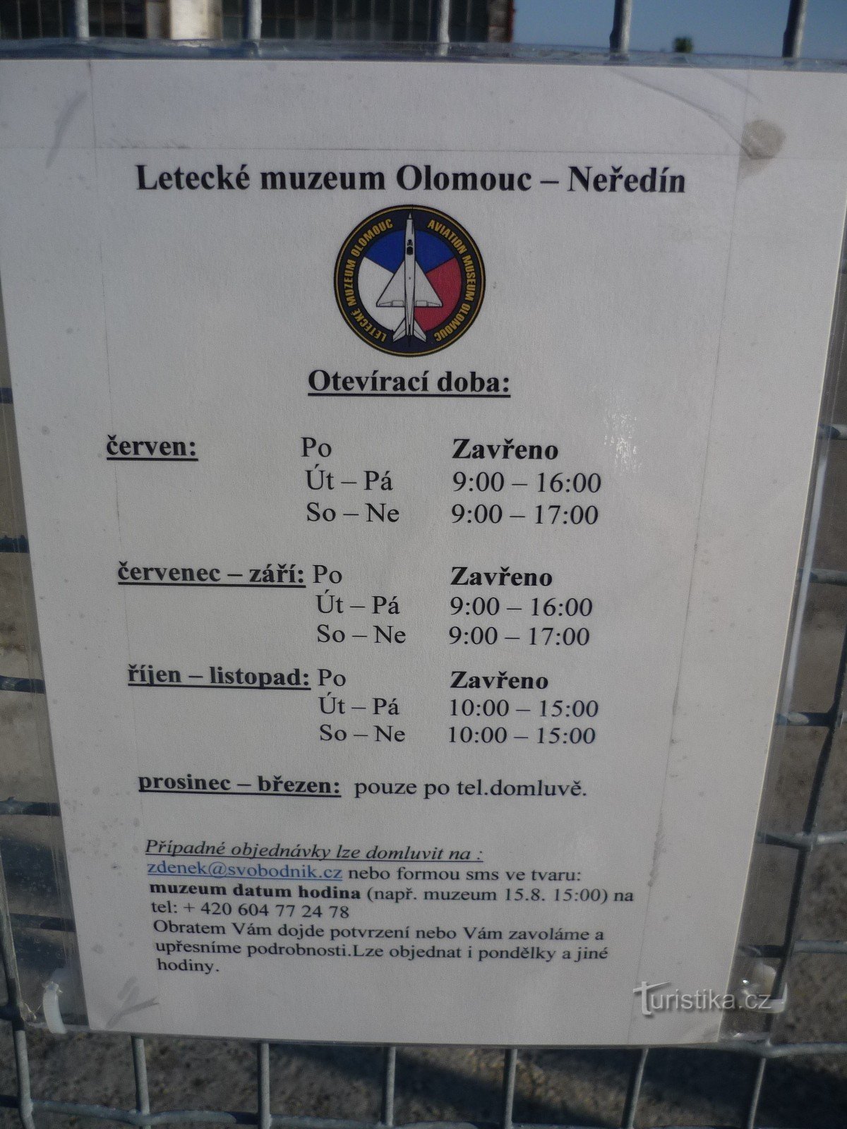 odpiralni čas letalskega muzeja