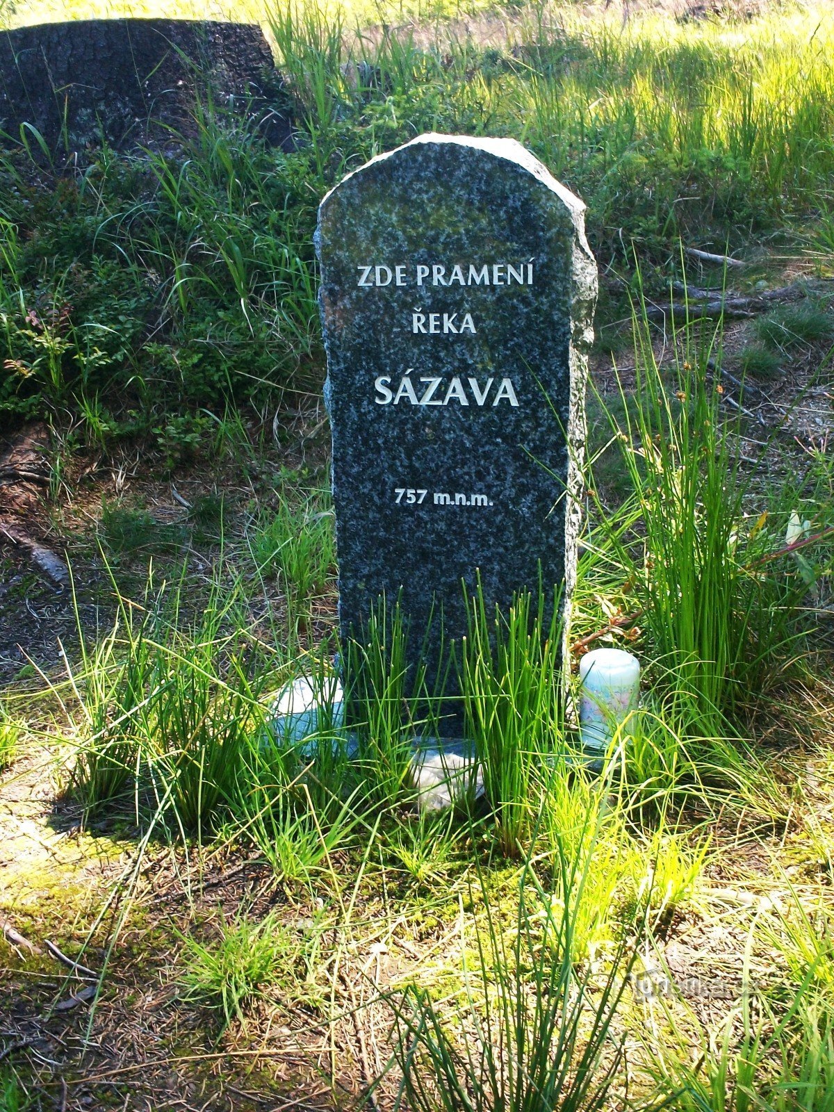 Bezeichnung der Quelle von Sázava