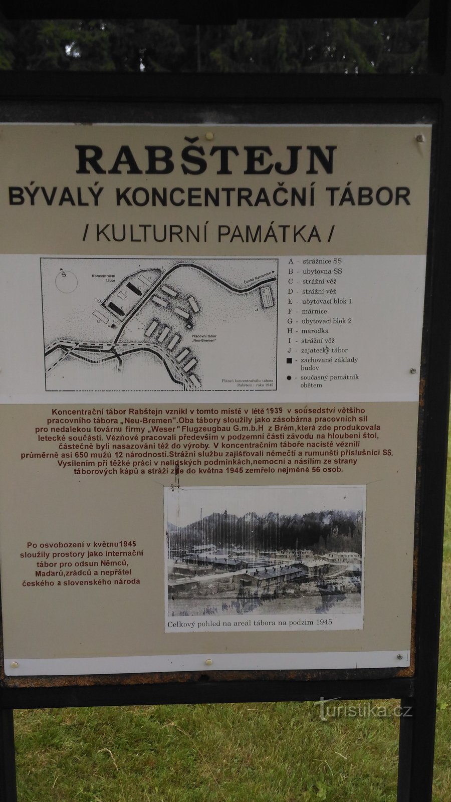 Památník bývalého koncentračního tábora Rabštejn.