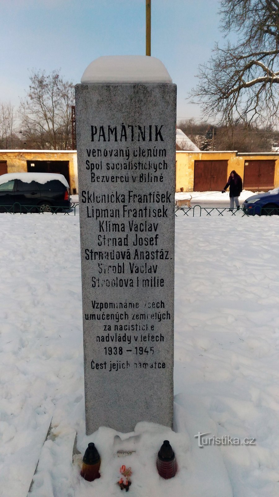 Minnesmärke över offren för II. Andra världskriget i Bílina.
