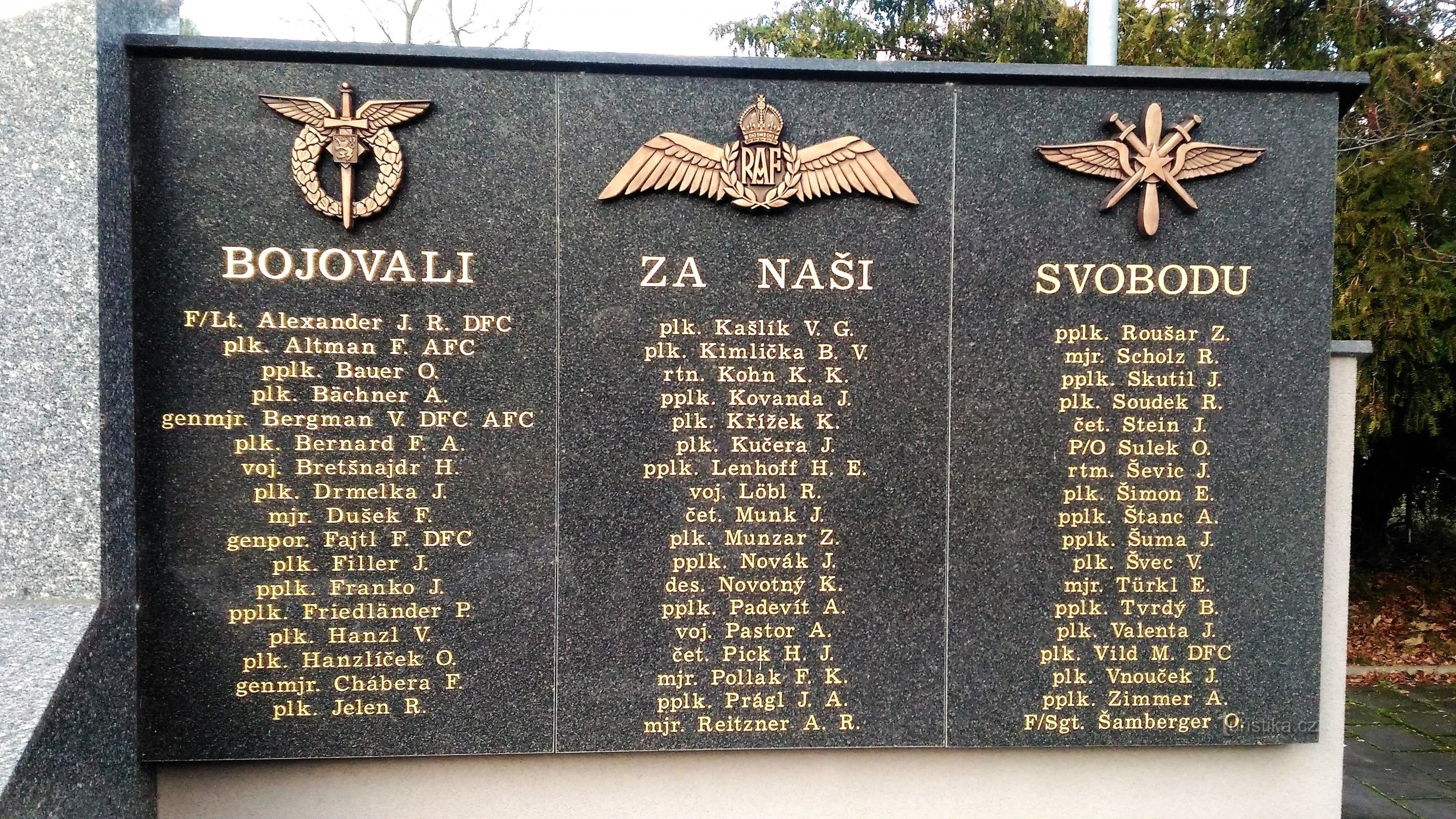 Đài tưởng niệm các phi công hy sinh II. chiến tranh thế giới.