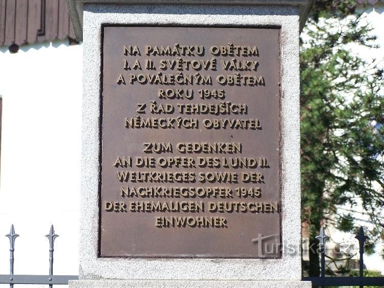 Denkmal beim Gemeindeamt - Detail