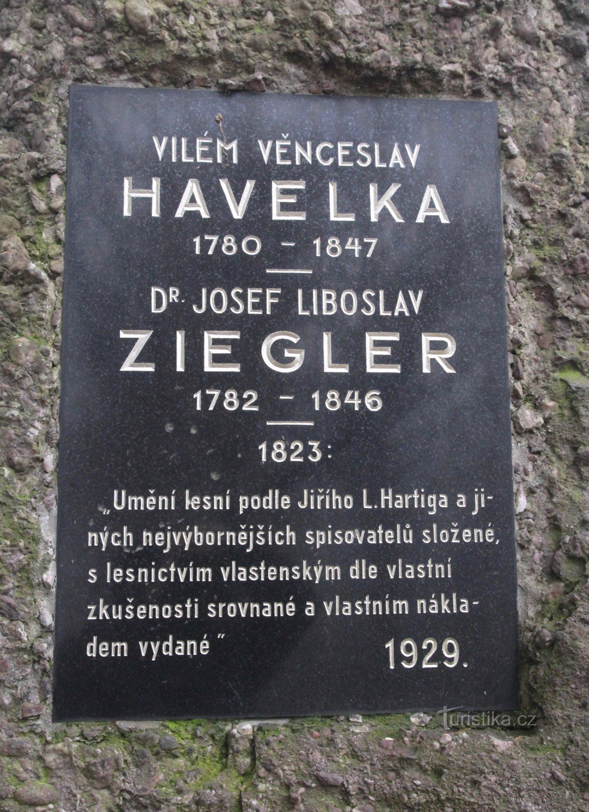 VV Havelka és JL Ziegler emlékműve