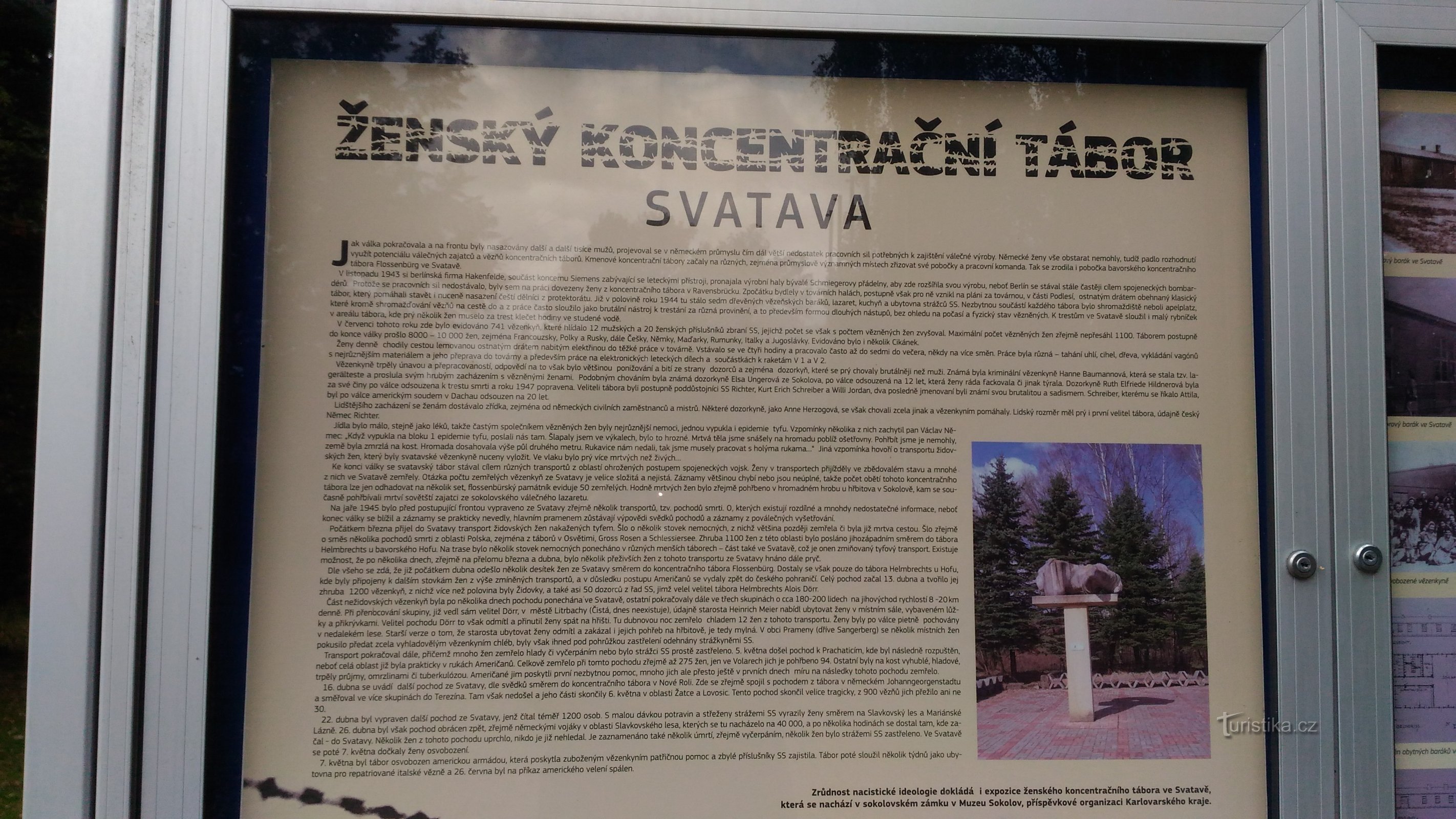 Μνημείο στο στρατόπεδο συγκέντρωσης γυναικών στη Σβάταβα.