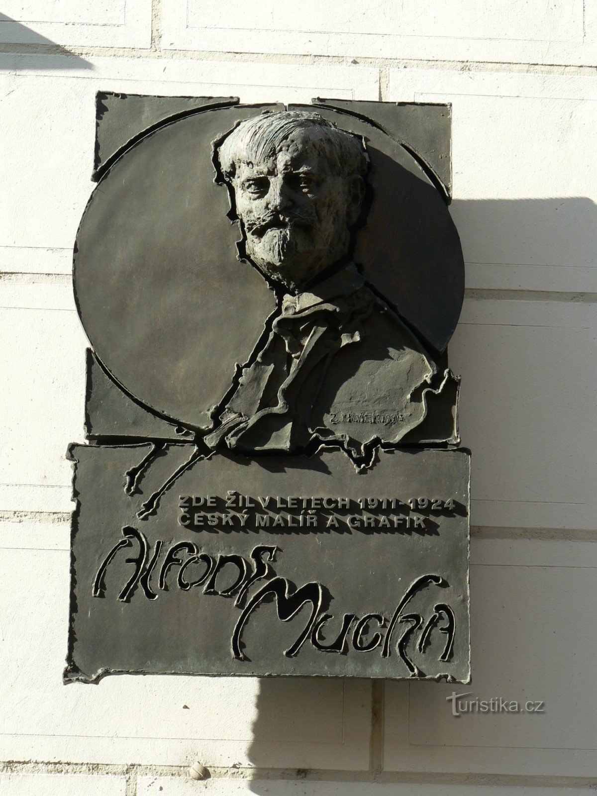 Alfons Mucha minnestavla