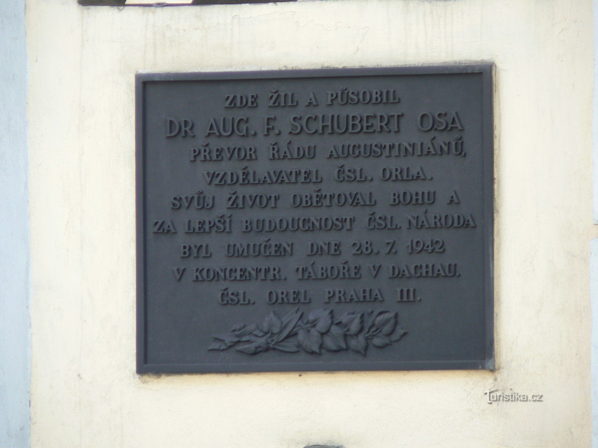 Plaque commémorative Augustin Schubert