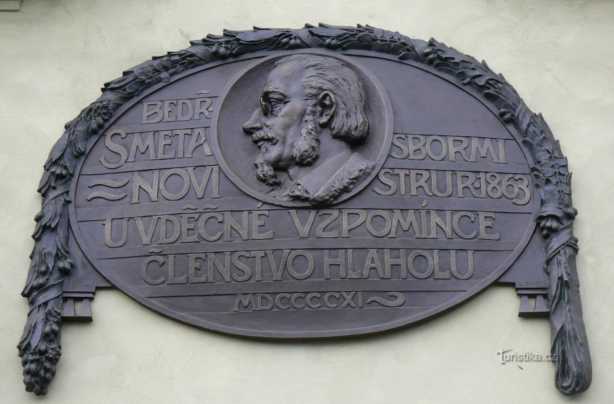 Targa commemorativa di Bedřich Smetana