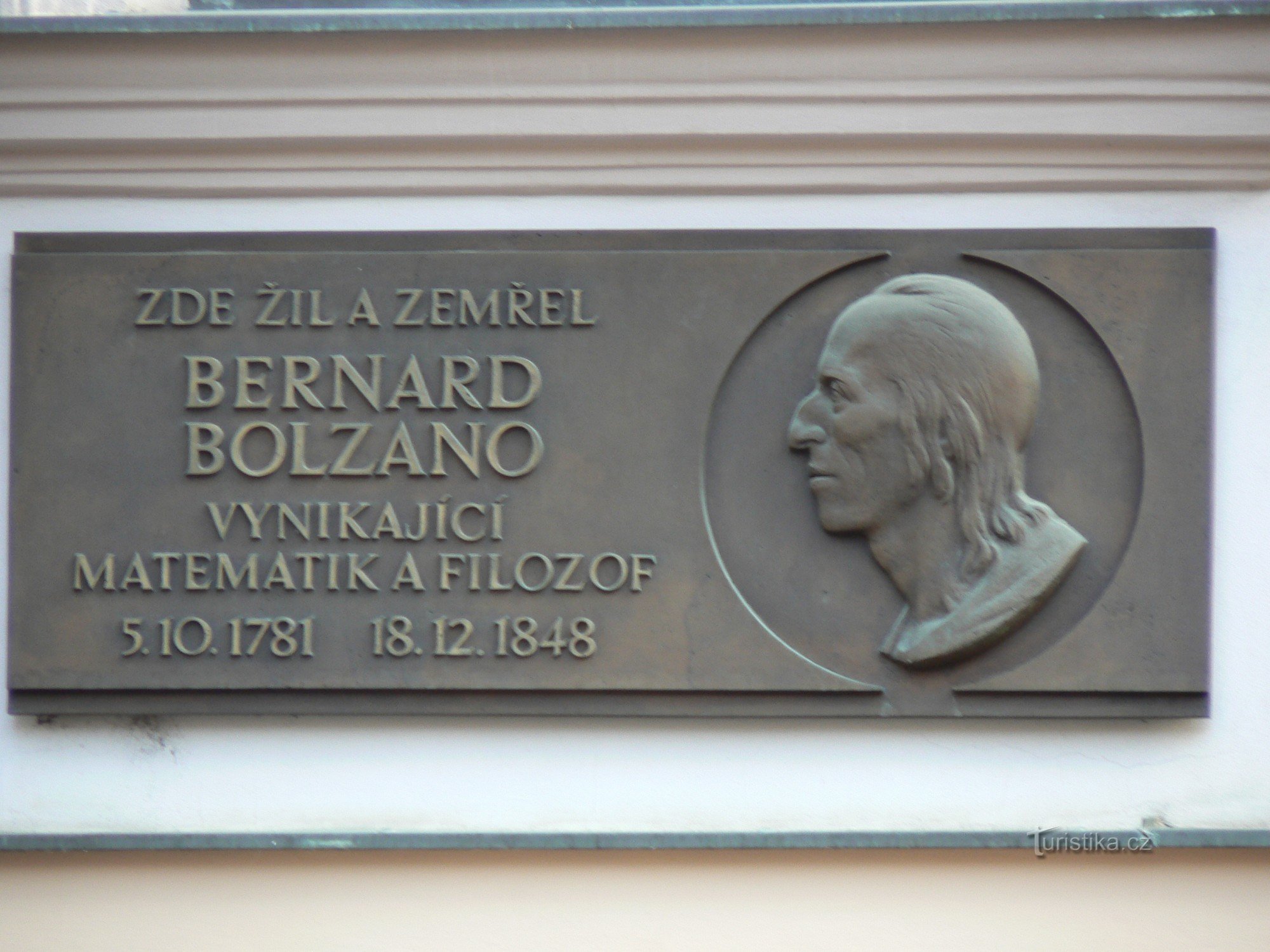 Targa commemorativa Bernard Bolzano
