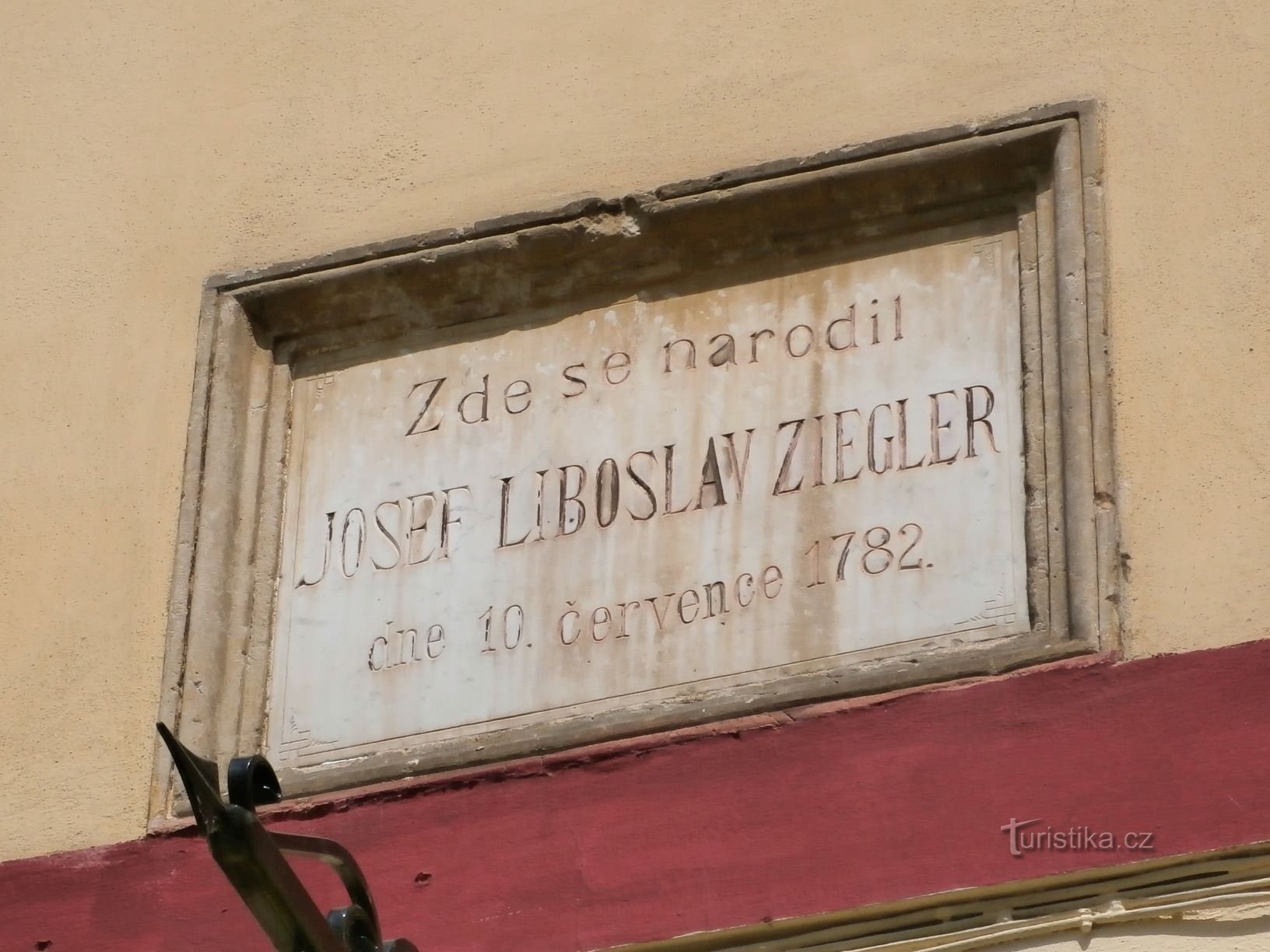 Targa commemorativa a JL Ziegler (Hradec Králové, 17.7.2013)