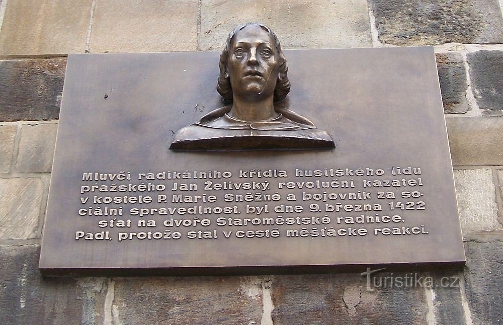 Pamětní deska Janu Želivskému
