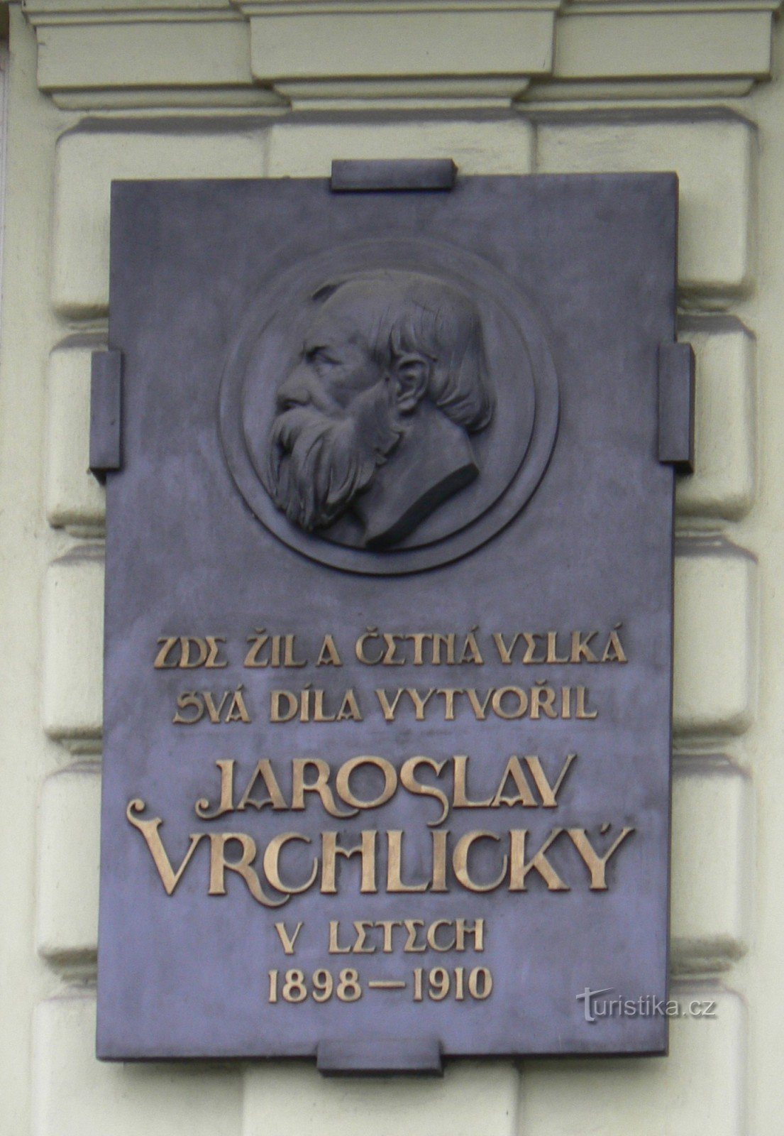 Plaque commémorative de Jaroslav Vrchlický