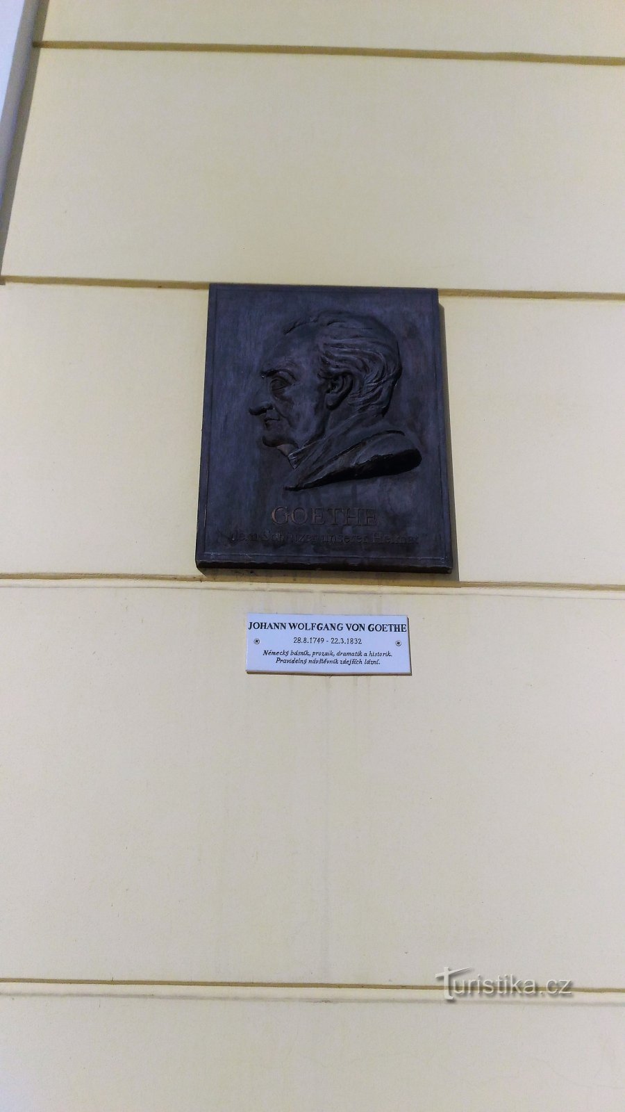 Plaque commémorative de Johann Wolfgang Goethe