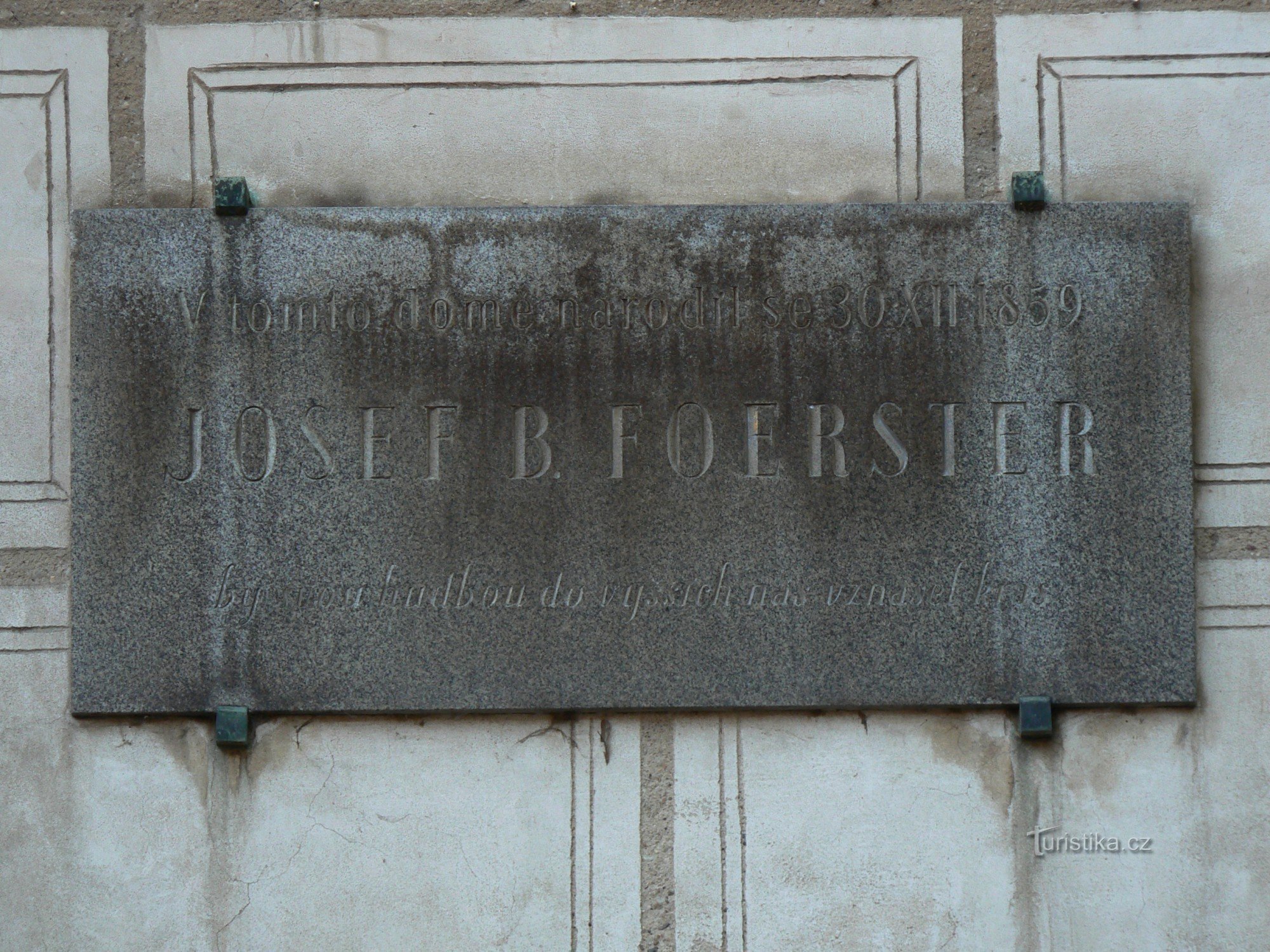 Mindeplade Josef B. Foerster