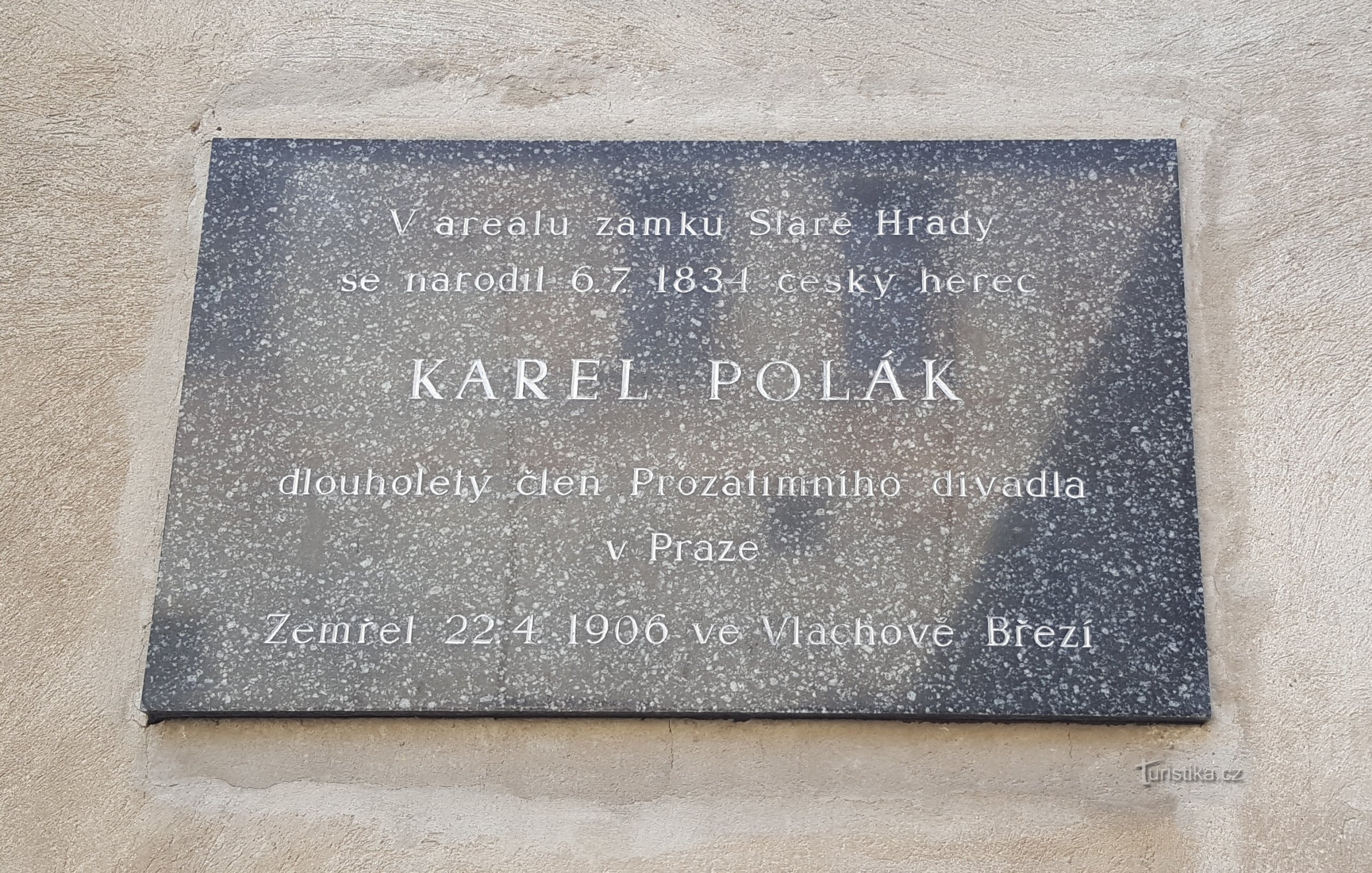 Plaque commémorative de Karel Polák