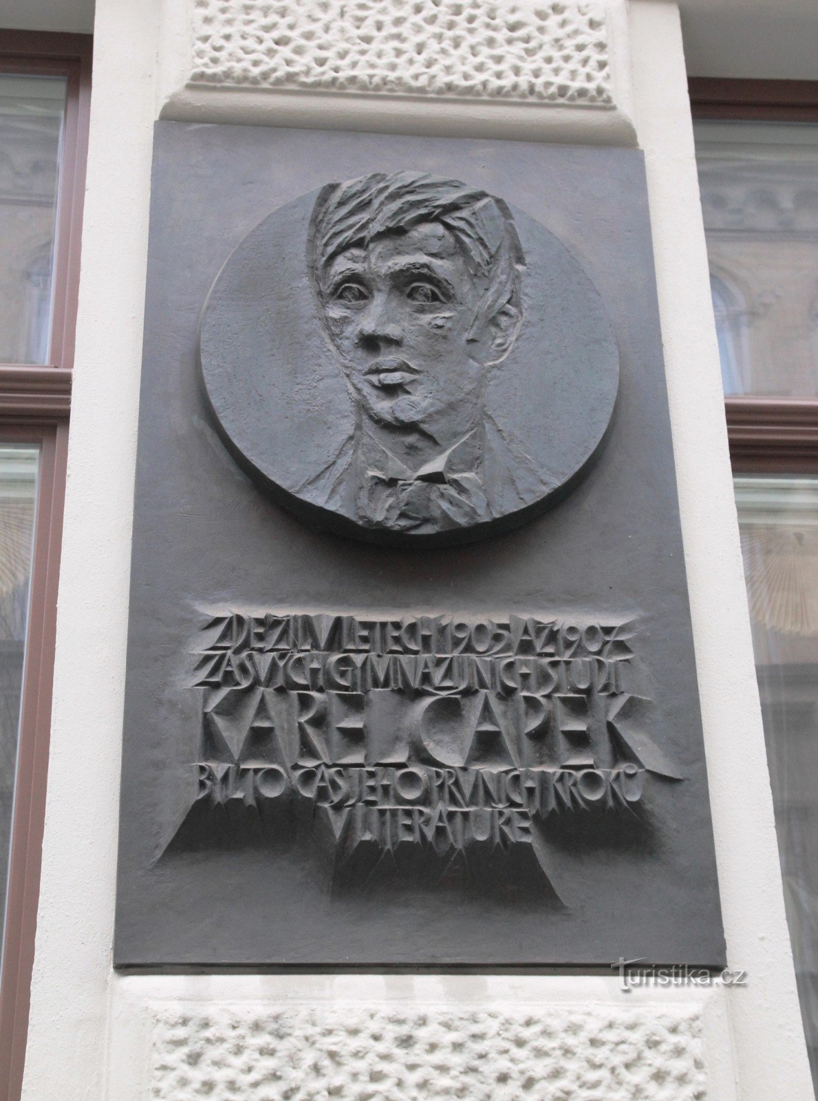 Memorial plaque of Karel Čapek