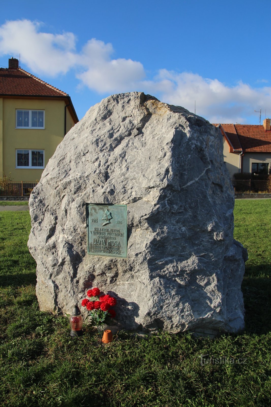 Placă comemorativă a maestrului Jan Hus