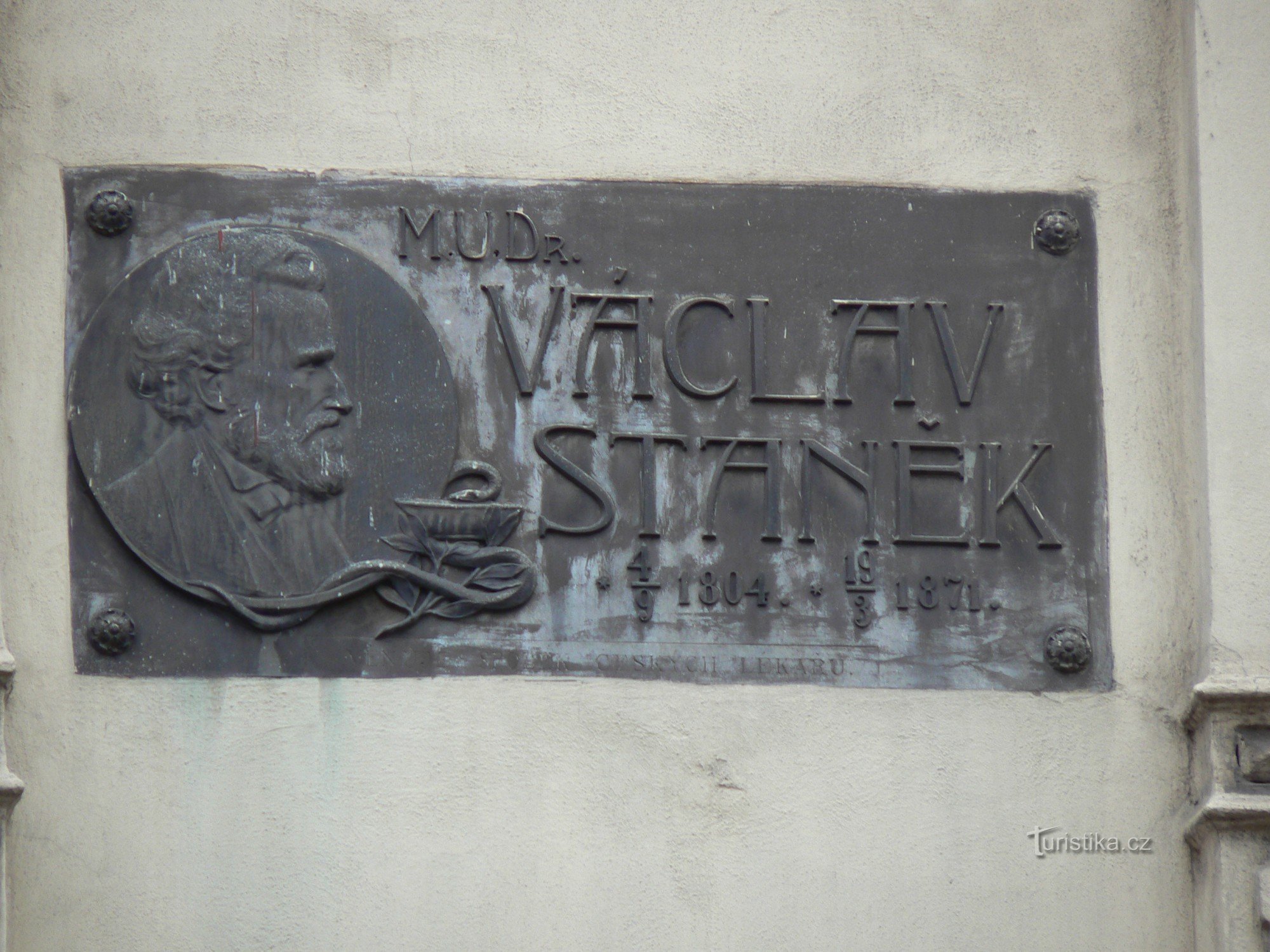 Placa comemorativa MUDr. Václav Stanek