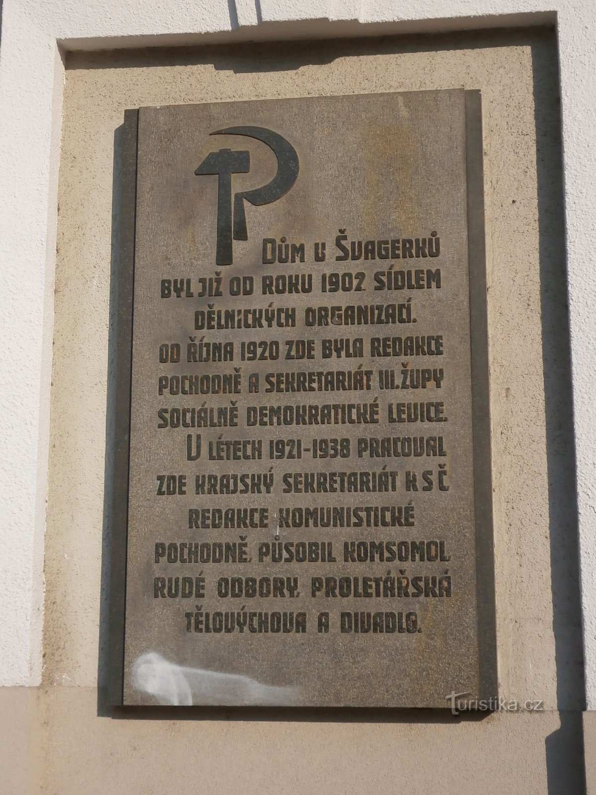 Targa commemorativa sulla casa