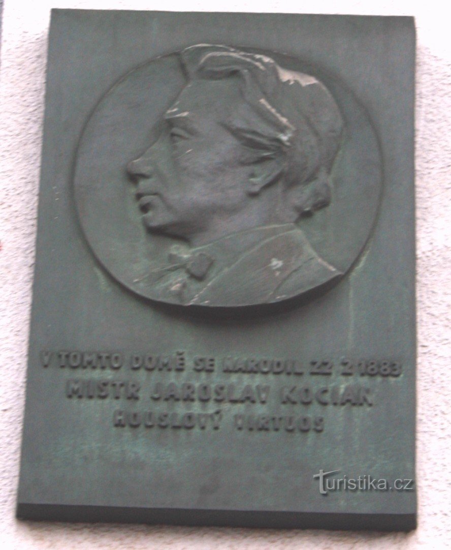 Memorial plaque on his birthplace