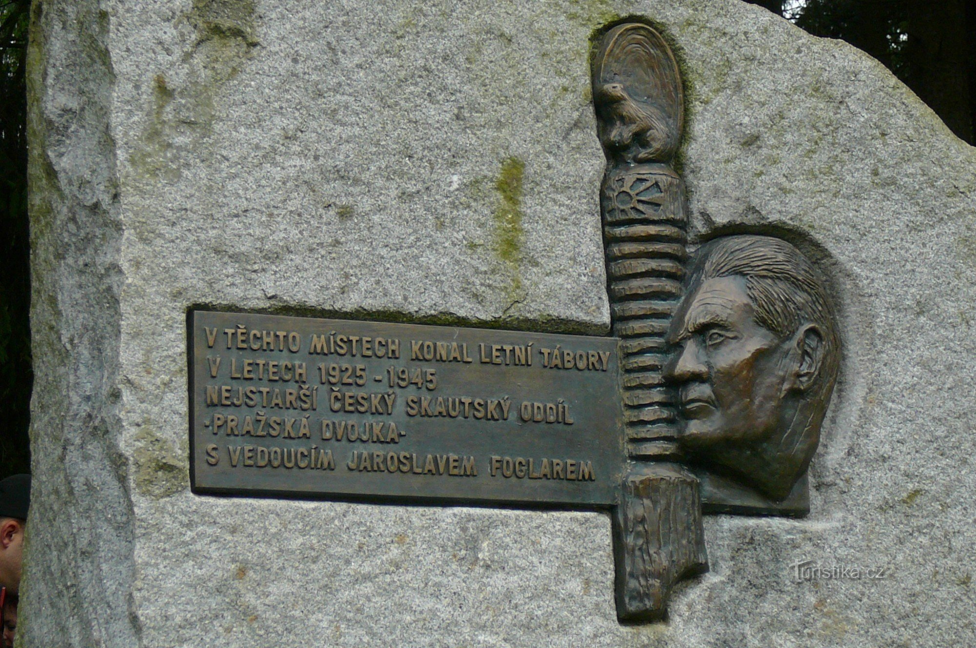 Memorial plaque for Jestřáb's camps