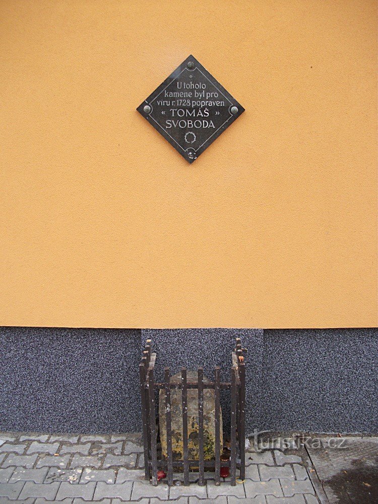 Placa conmemorativa de Tomáš Svoboda