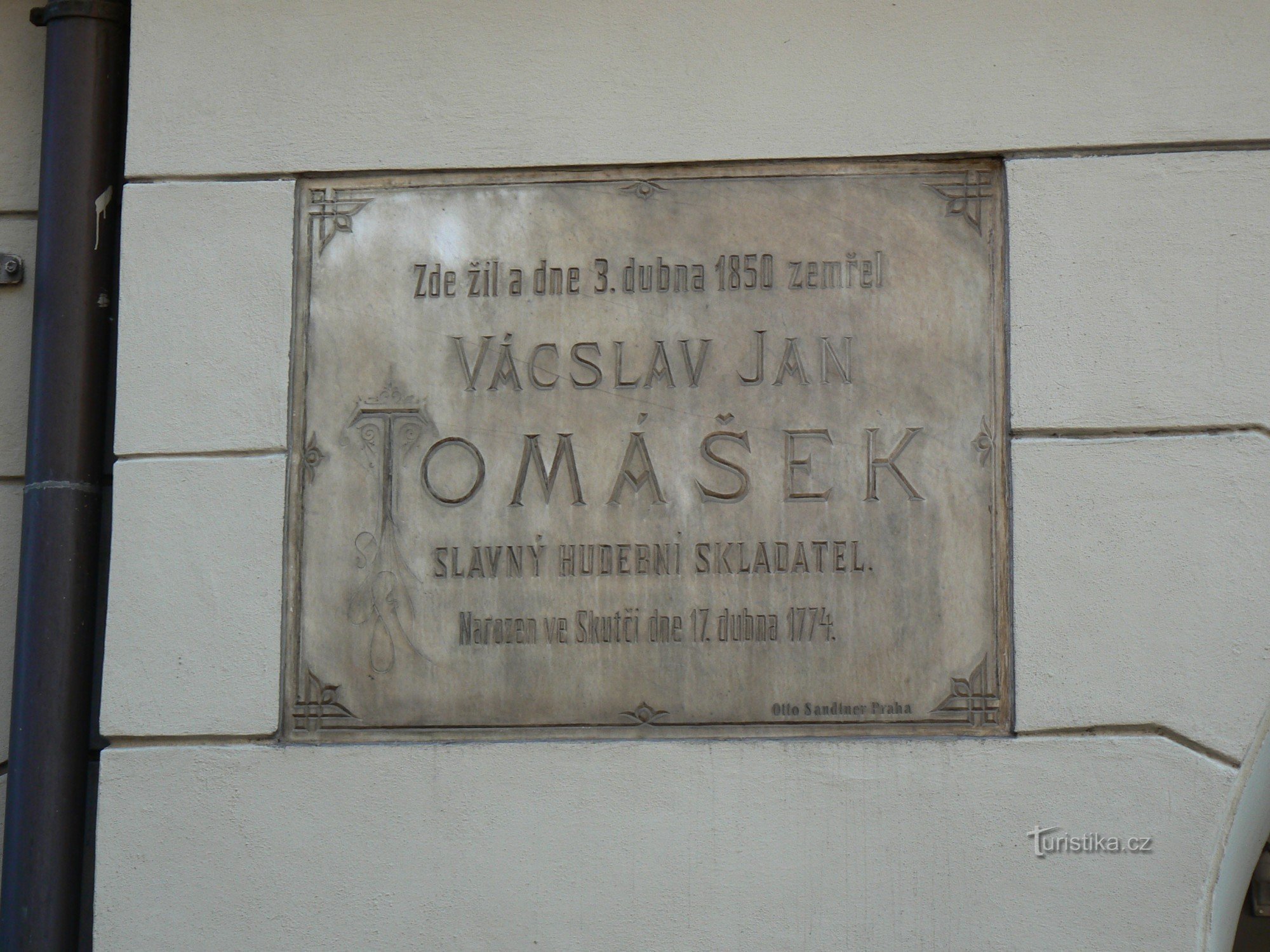 Placă memorială VJTomášek - cehă