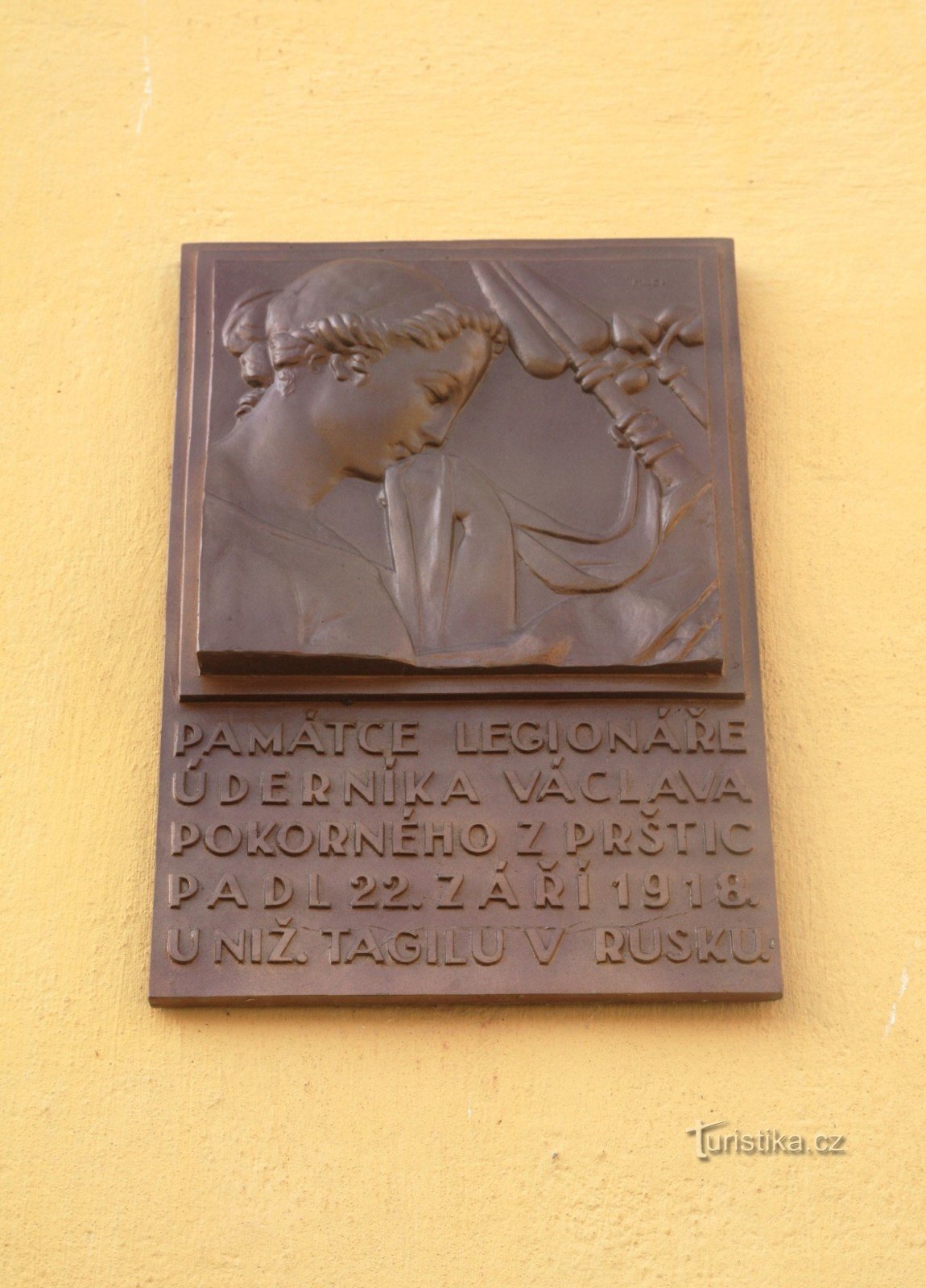 Václav Pokorný memorial plaque