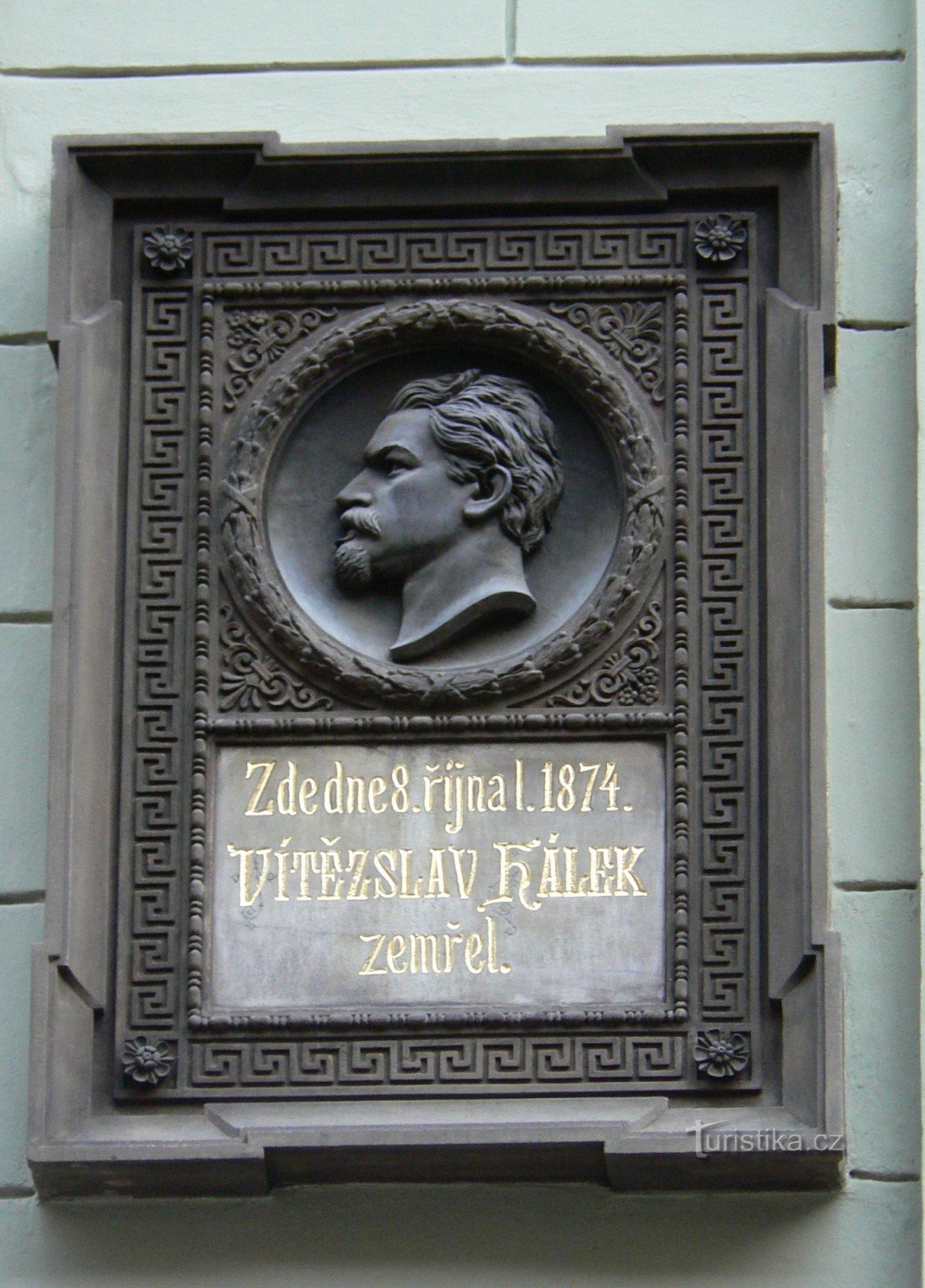 Plaque commémorative de Vítězslav Hálek
