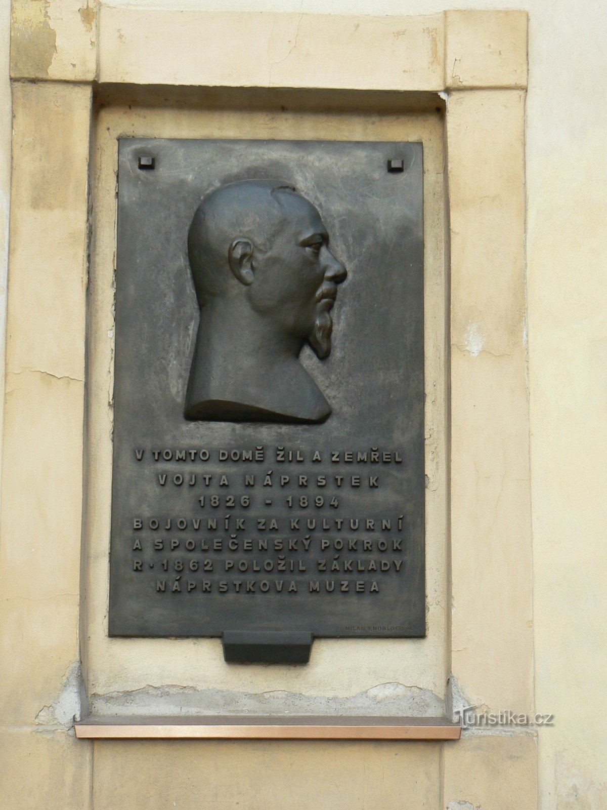 placa memorial Vojta Náprstek
