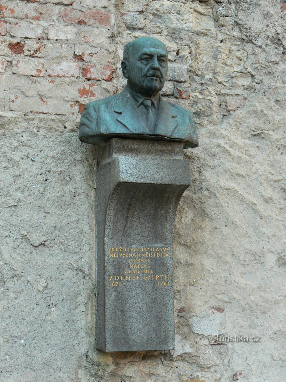 Placa comemorativa de Zdeněk Wirth