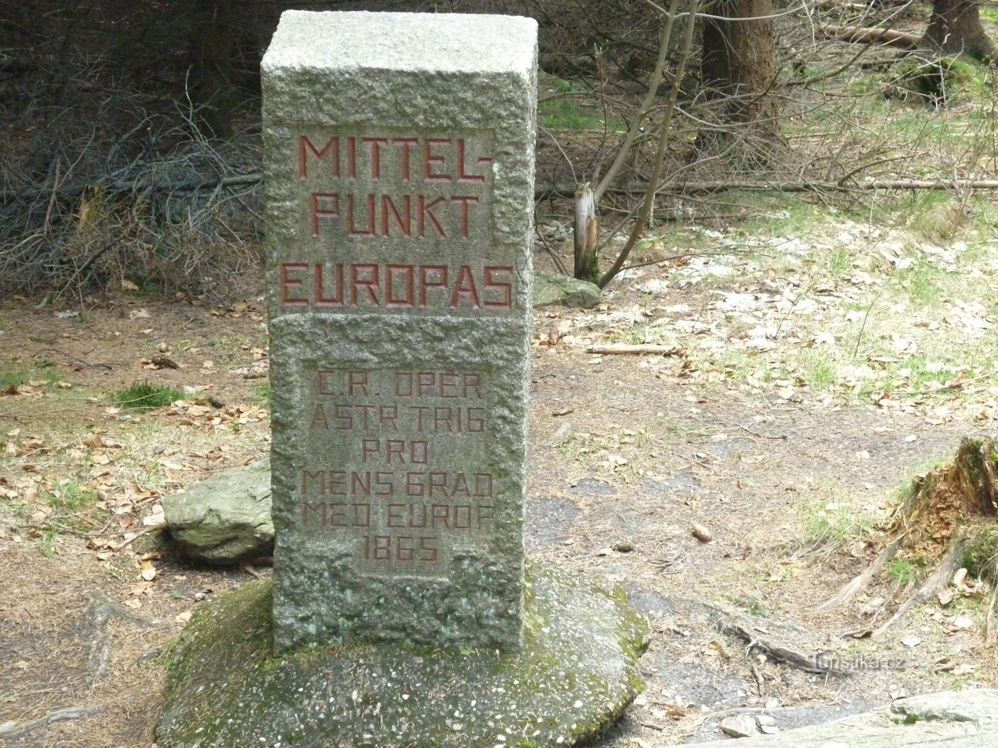 Mittelpunkt Europas gedenksteen