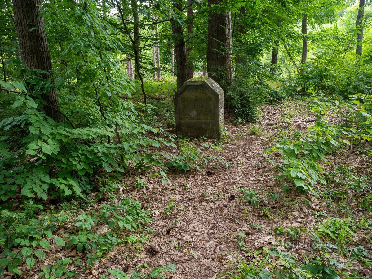 Pamětní kámen u Rychnova na Moravě