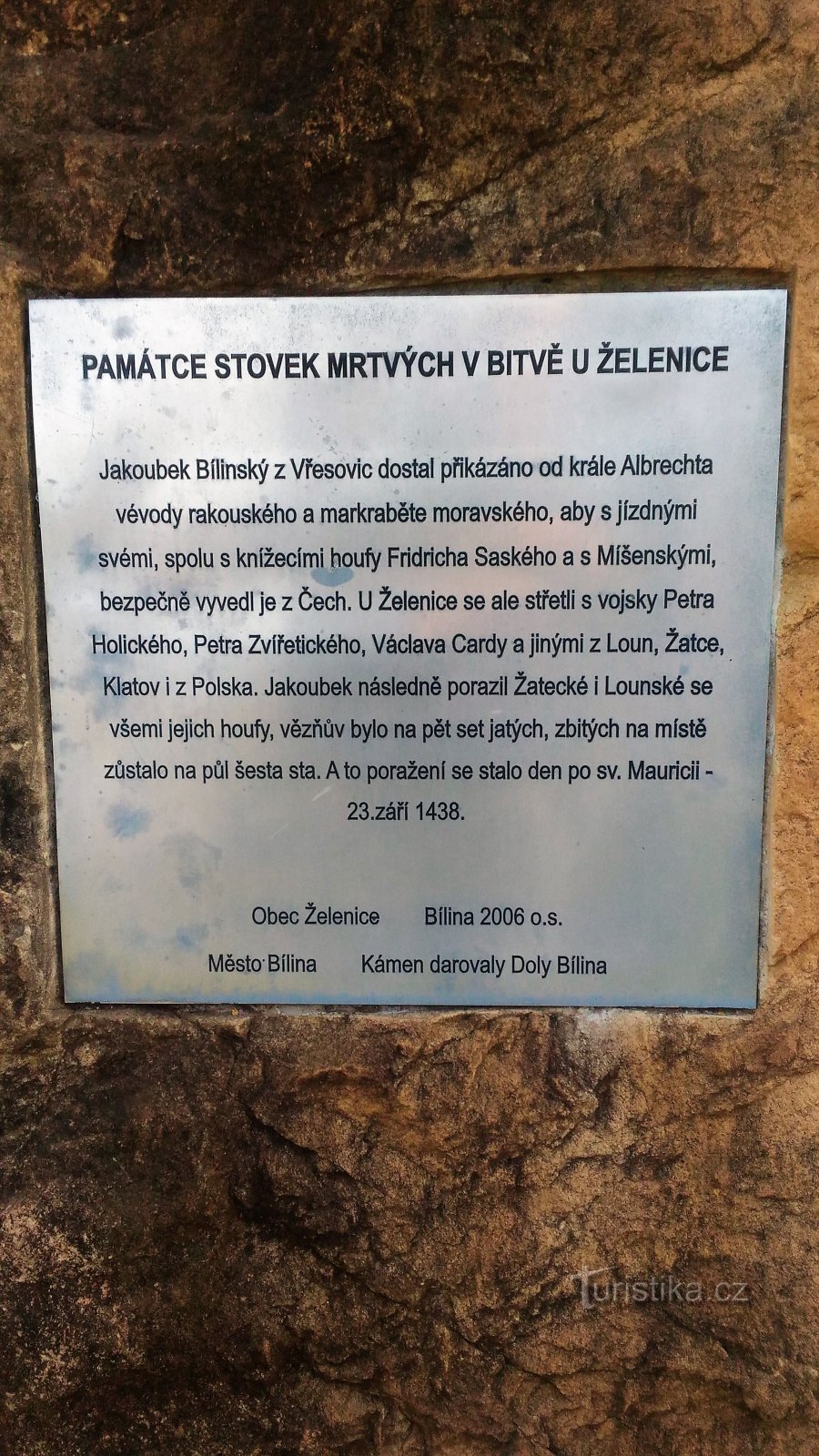 Kamień pamiątkowy Želenica