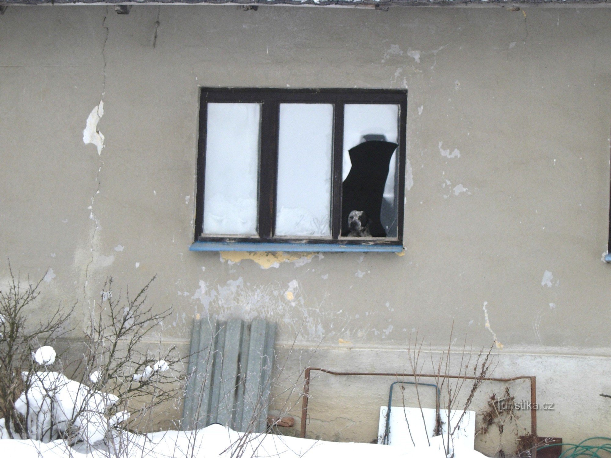 Il padrone di casa guarda fuori dalla finestra... (Želechovice glades)