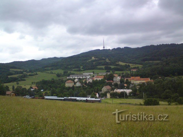 Panorama con estación de tren