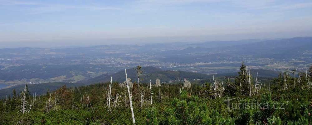 Panorama con peregrinos