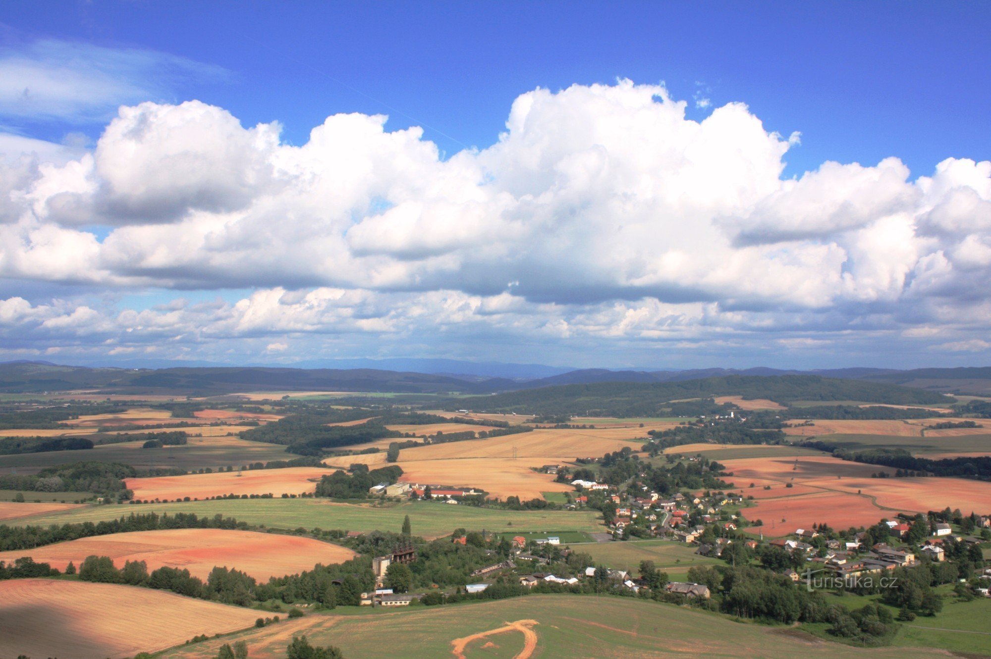 Panorama depuis le château de Mladějovské