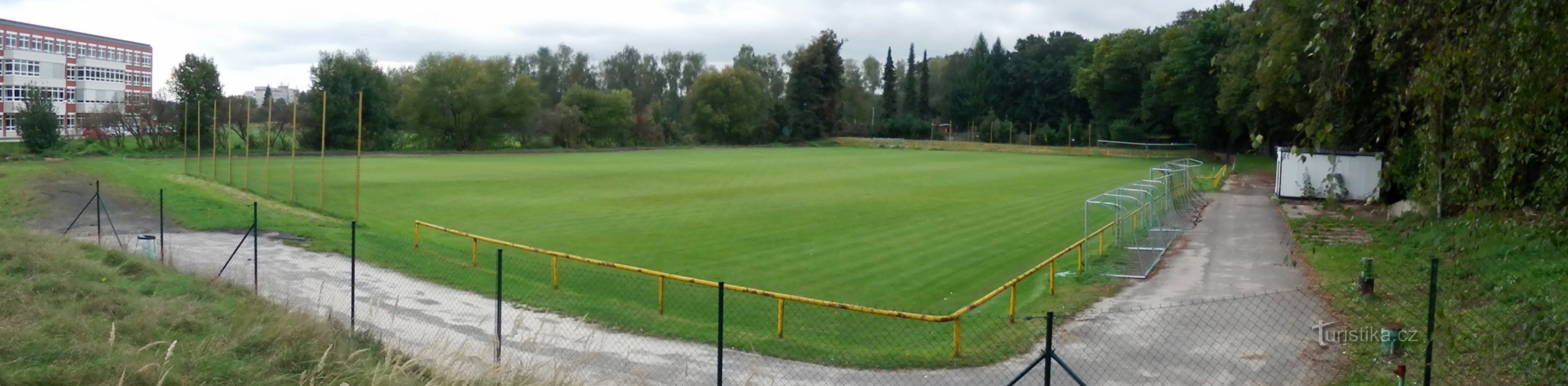 Panoramisch zicht op de speeltuin