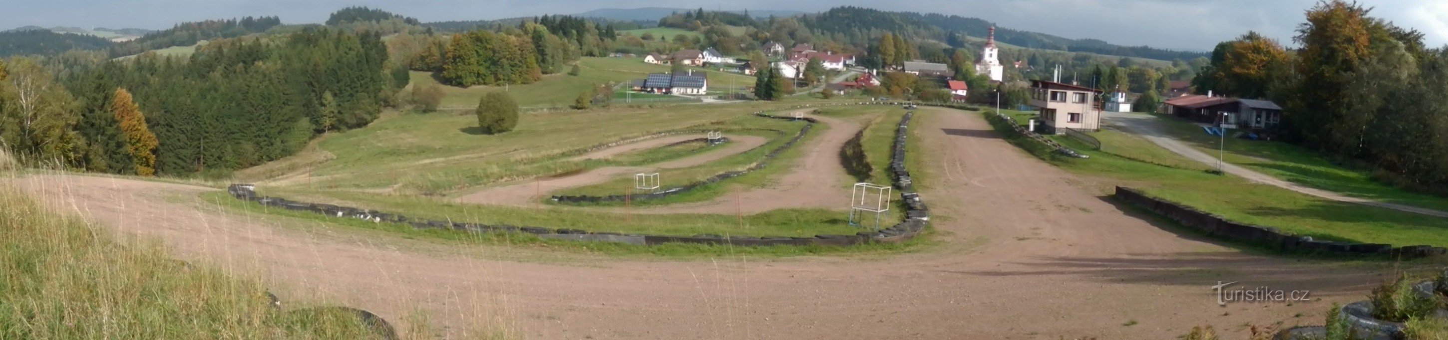 Panoramic view of the track