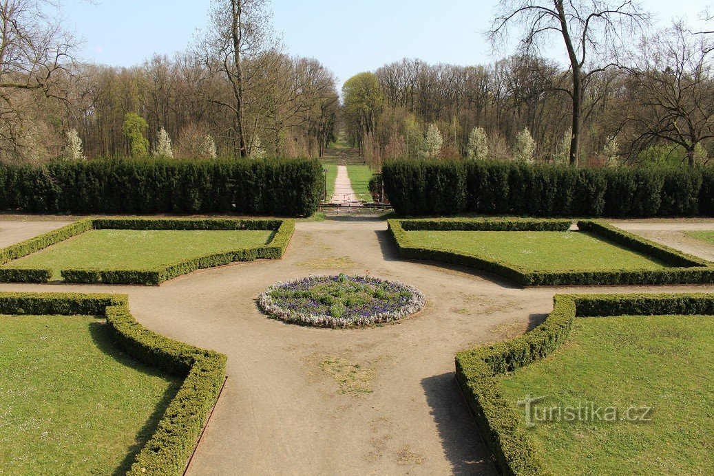 Park in front of the loggia